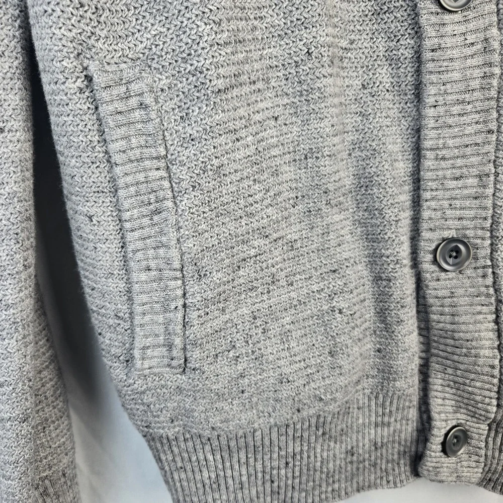 Goodfellow & Co Cotton Shawl Collar Cardigan Mens XL Gray Pockets Quiet Luxury